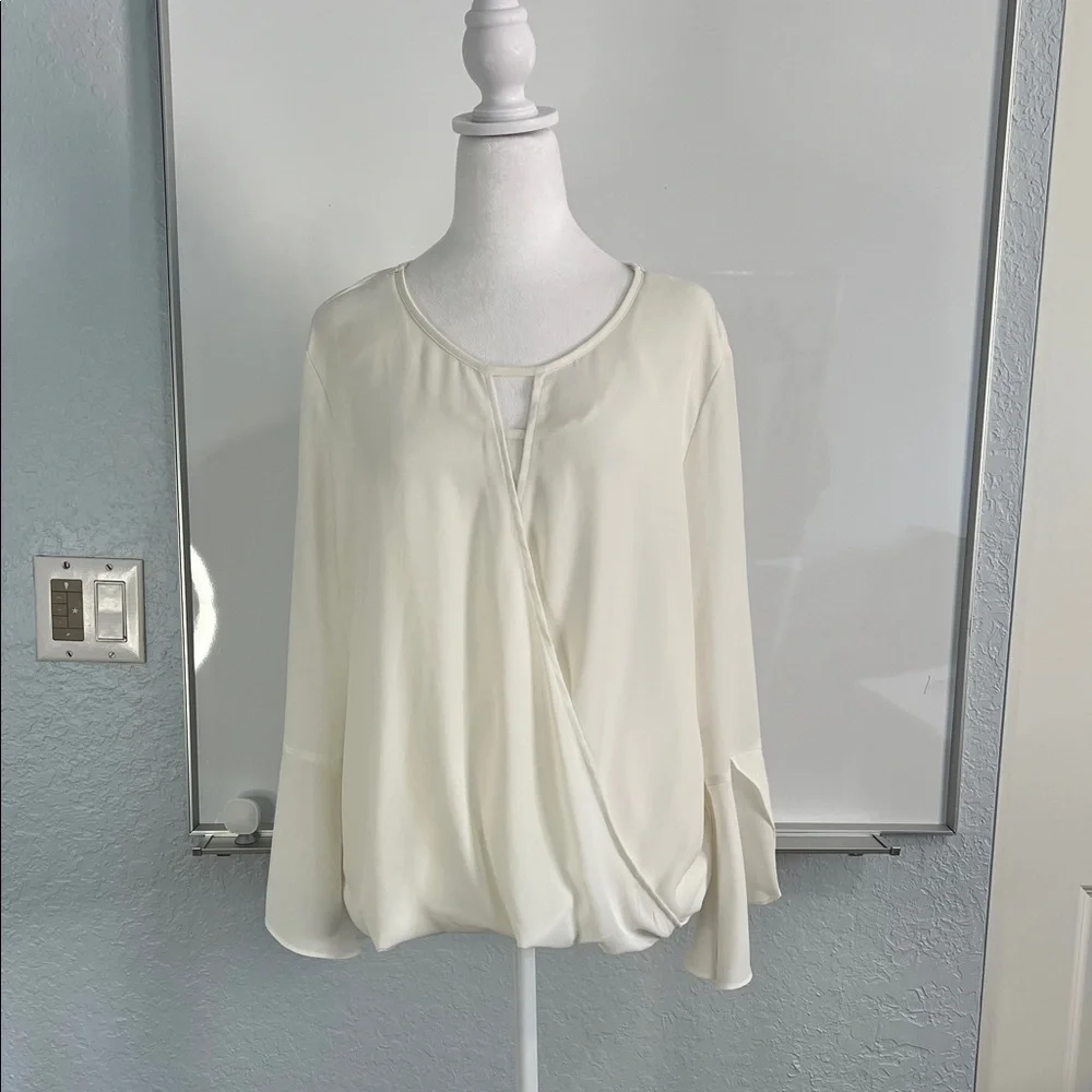 41 Hawthorn Soft Cream Wrap Blouse
